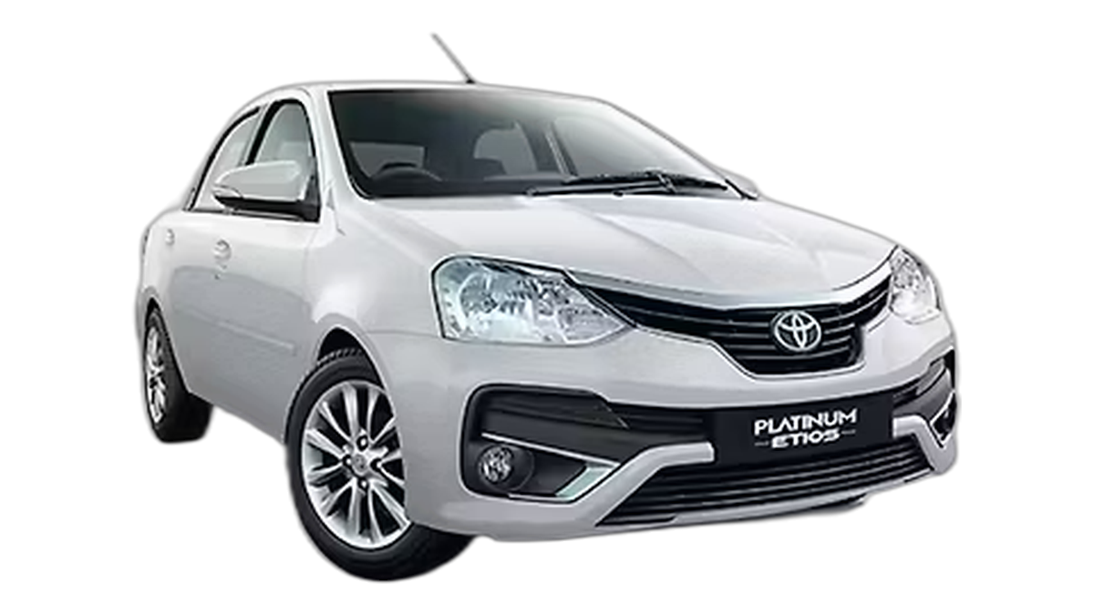 Toyota Etios sedan rental with driver